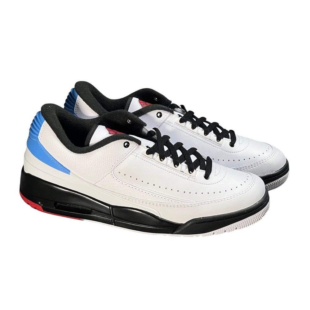 NEW Retro Jordan 2/3 Men 10.5 White Varsity Red Black Low Top Sneaker FD0383-104